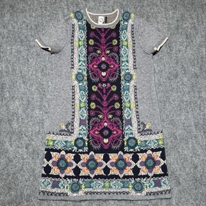 Anthropologie Akemi + Kin Sweater Dress Rayon Multicolor Geometric Psychedelic